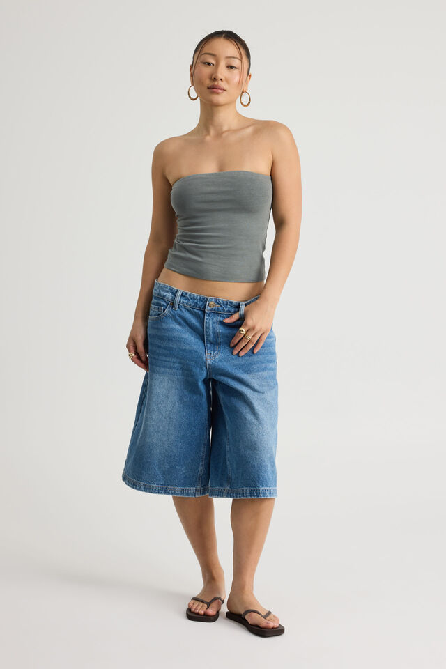 Authentics Longline Bandeau, WASHED OIL SLICK