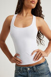 Snatched Racer Tank, WHITE - alternate image 4