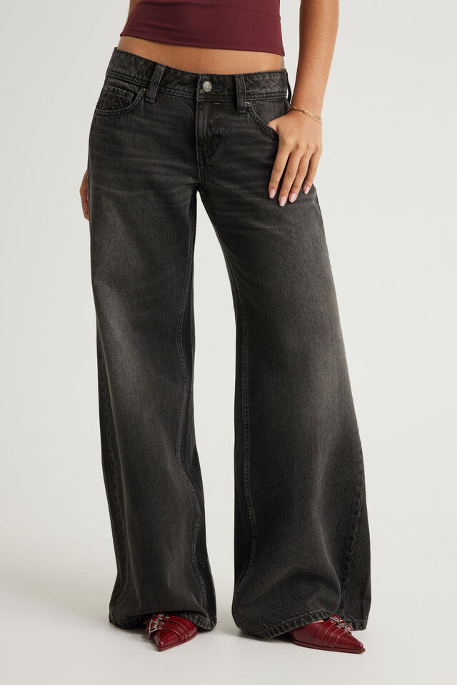 Era Low Super Wide Jean, BONFIRE BLACK