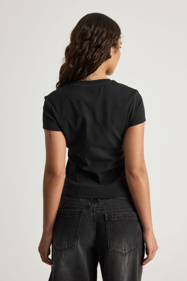 Fitted Graphic Tee, WASHED BLACK/NTN 192