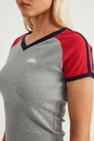 Fitted Graphic Tee, MARLE SCARLET/OG - example image 4