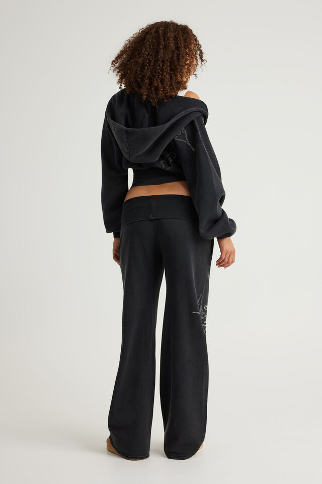 Wide Waistband Trackpant, NTN LIGHT WASHED BLACK/GOTHIC