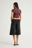 Romy Baggy Jort, RITUAL BLACK/CROSSES - example image 3