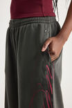 Notion X Smolbrat Classic Wide Leg Trackpant, WASHED BLACK/SUPER SCRIPT - alternate image 4