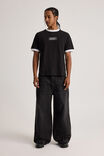 Half Half Slim Fit Ringer Tshirt, HH BLACK/WHITE WIDE HALF HALF PILL - alternate image 2