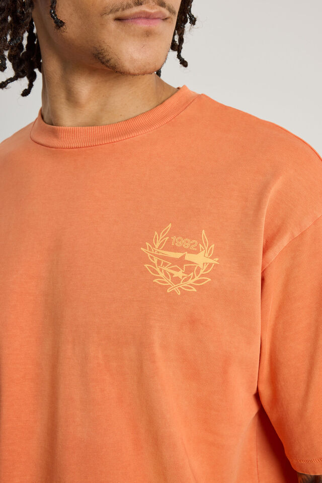 Open Gallery Box Fit Tshirt, OG WASHED RICH ORANGE/GALLERY STARS