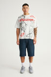 Notion Relaxed Baggy Denim Short, MECHANIC BLUE/CYBER GRAPHIC - example image 2