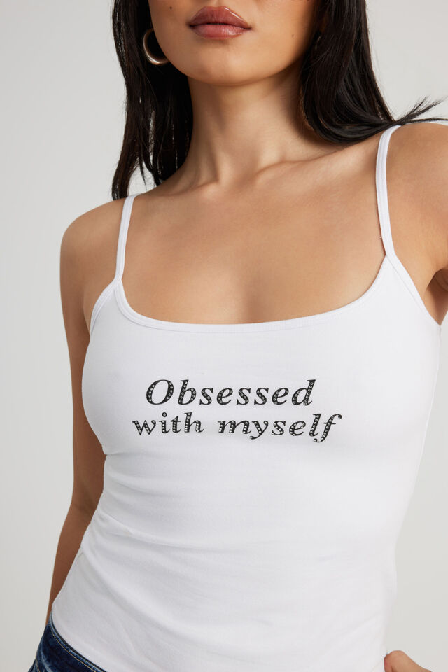 Kiki Cami, WHITE/OBSESSED