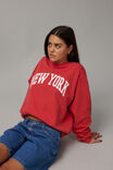 Graphic Crew Sweater, WASHED LYCHEE/NY - alternate image 5