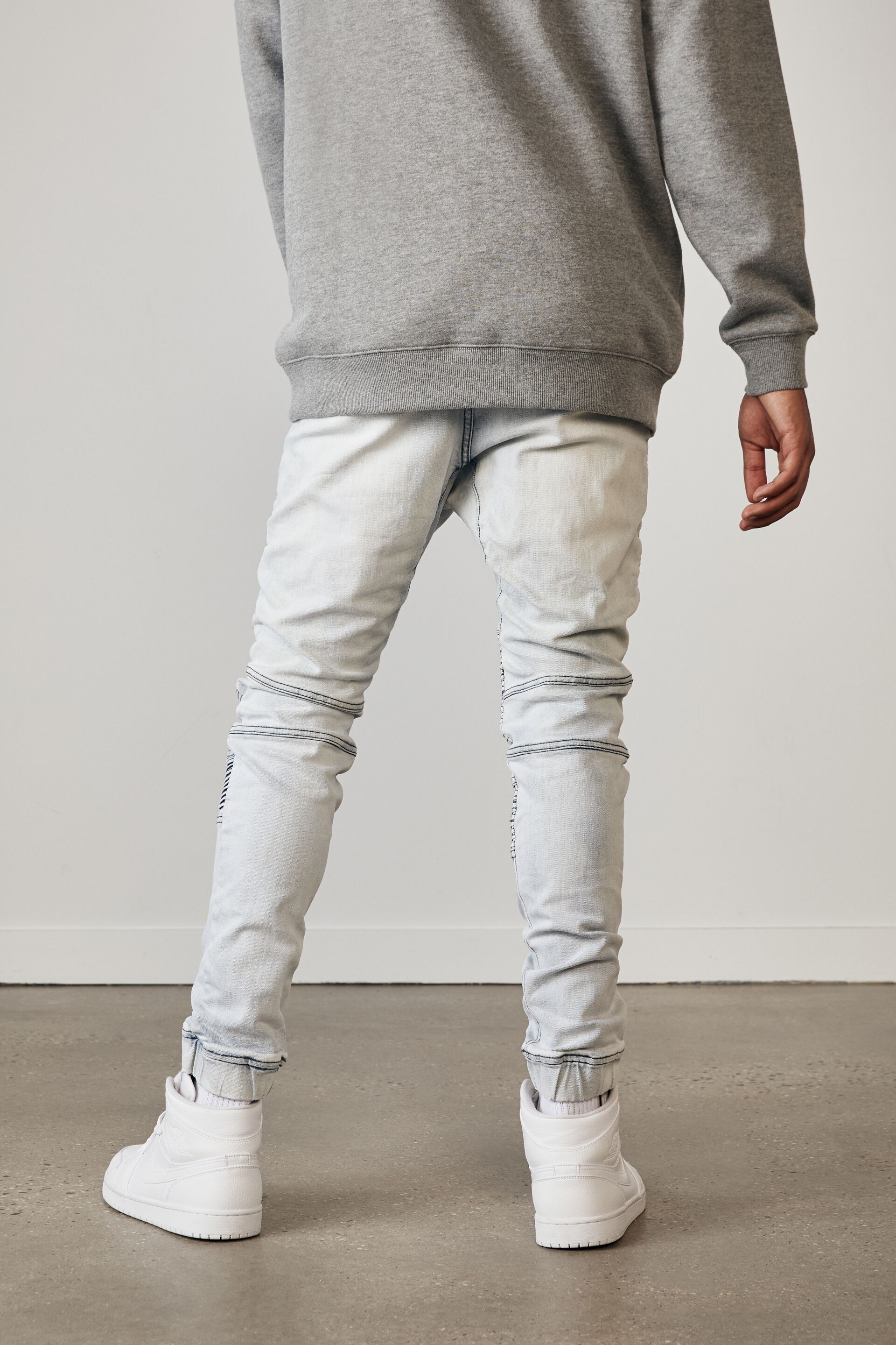 Moto Denim Cuffed Jean | Men's Fashion 