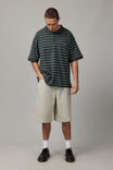 Oversized Polo, IVY GREEN STRIPE - alternate image 2