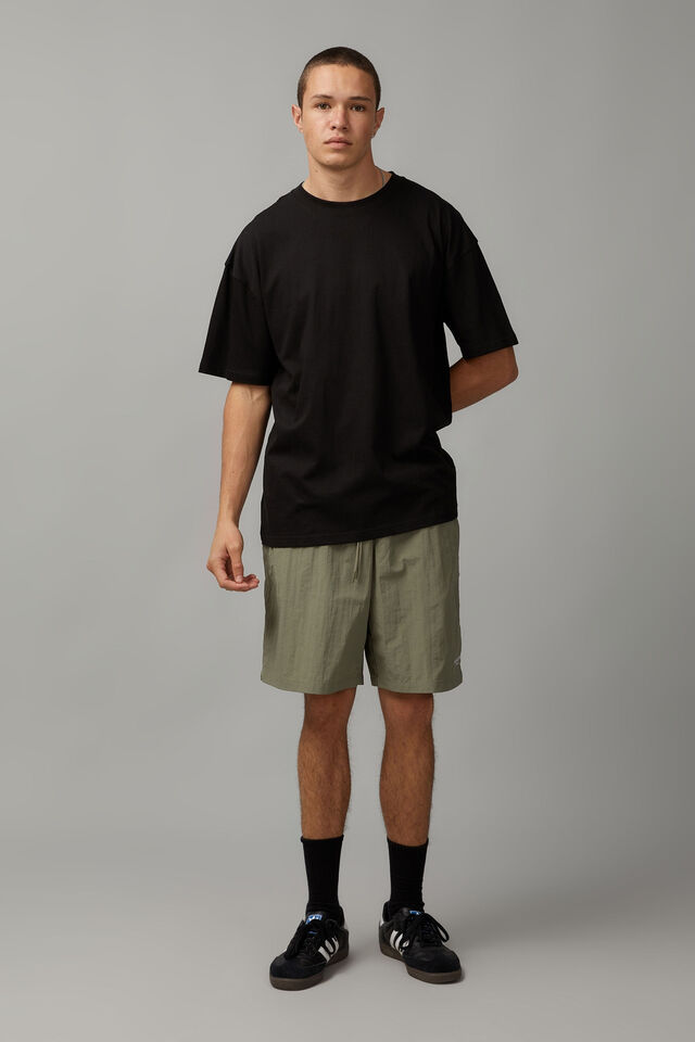 Basic Oversized T Shirt, BLACK