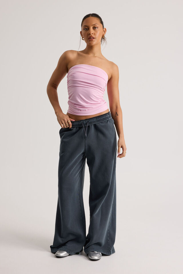 Leni Longline Gathered Bandeau, PINK LADY