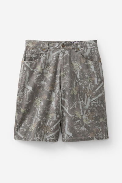 Half Half El Grande Denim Short, WASHED HUNTER CAMO