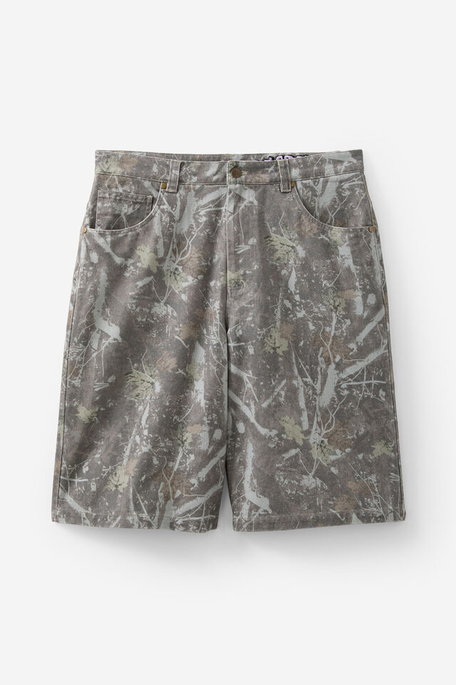 Half Half El Grande Denim Short, WASHED HUNTER CAMO