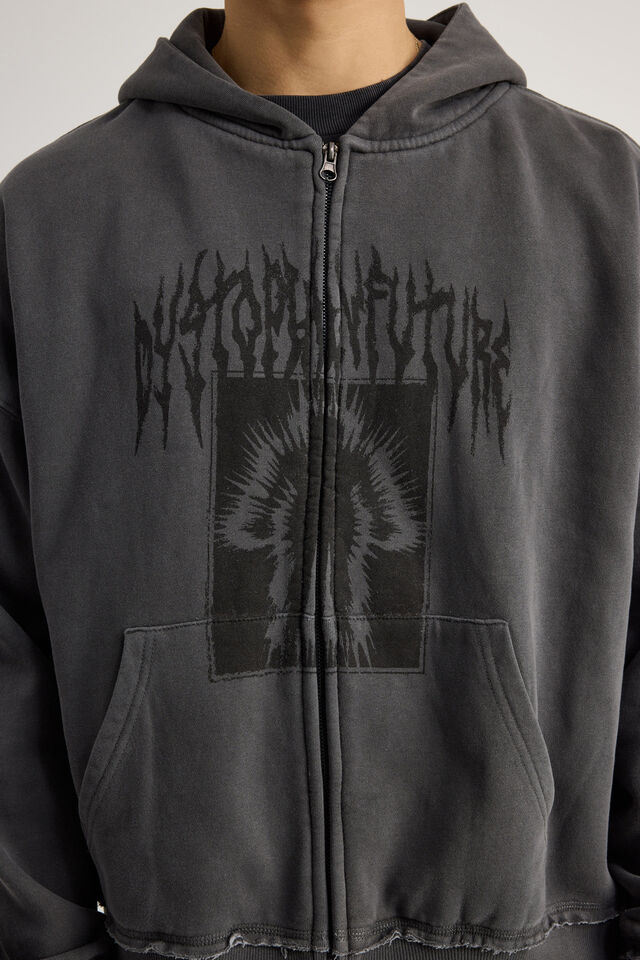 Notion Zip Thru Hoodie, NTN WASHED SLATE/EMBODY