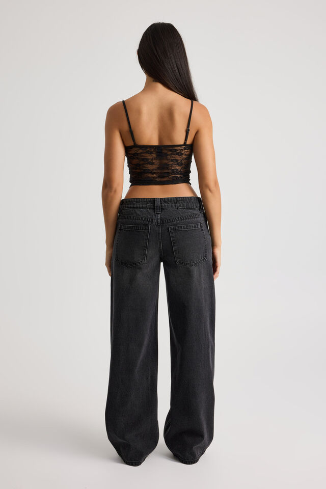 Low Rise Relaxed Jean, MIDNIGHT BLACK