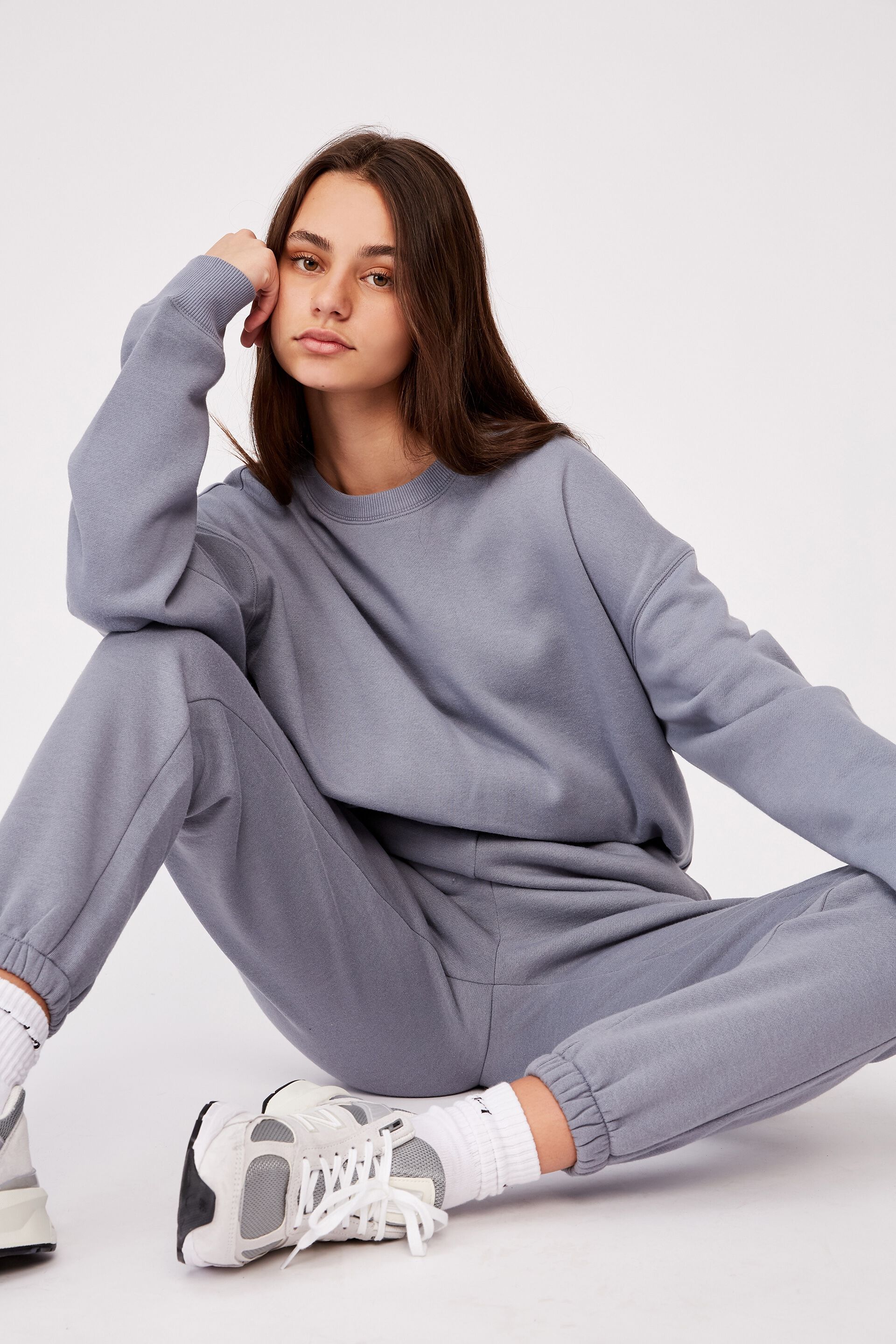 factorie oversized crew neck sweater
