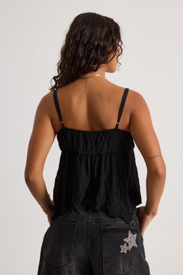 Jamie Lace Cami, BLACK