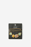 Multi Stone Bracelet Pack, GOLD - example image 2