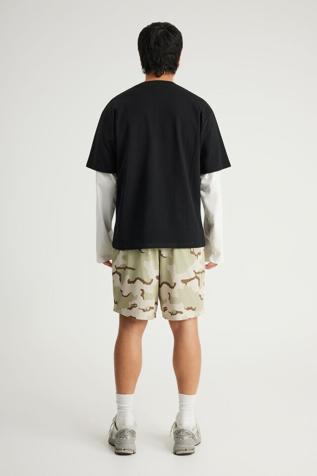 Nfl Basketball Short, LCN NFL COFFEE STAIN CAMO/RAIDERS