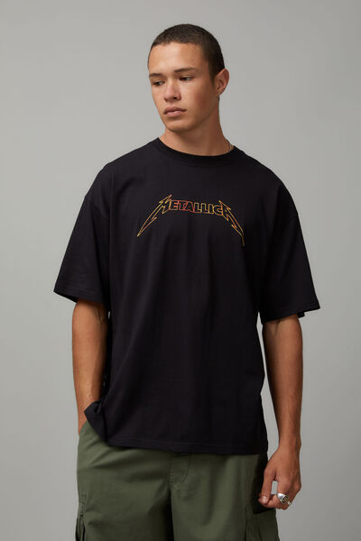 Essential Music Merch T Shirt, LCN MT BLACK/METALLICA LOGO