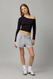 Pull On Fleece Short, GREY MARLE/NY - alternate image 2