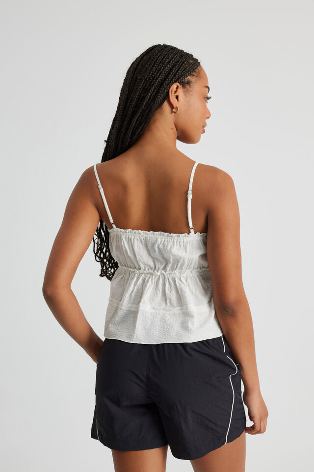 Luca Ruffle Top, WHITE