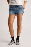 Low Rise Denim Short, BRIGHT BLUE - alternate image 1