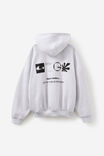 Open Gallery Hoodie, OG SILVER MARLE/OPEN GALLERY MOTIFS - alternate image 1