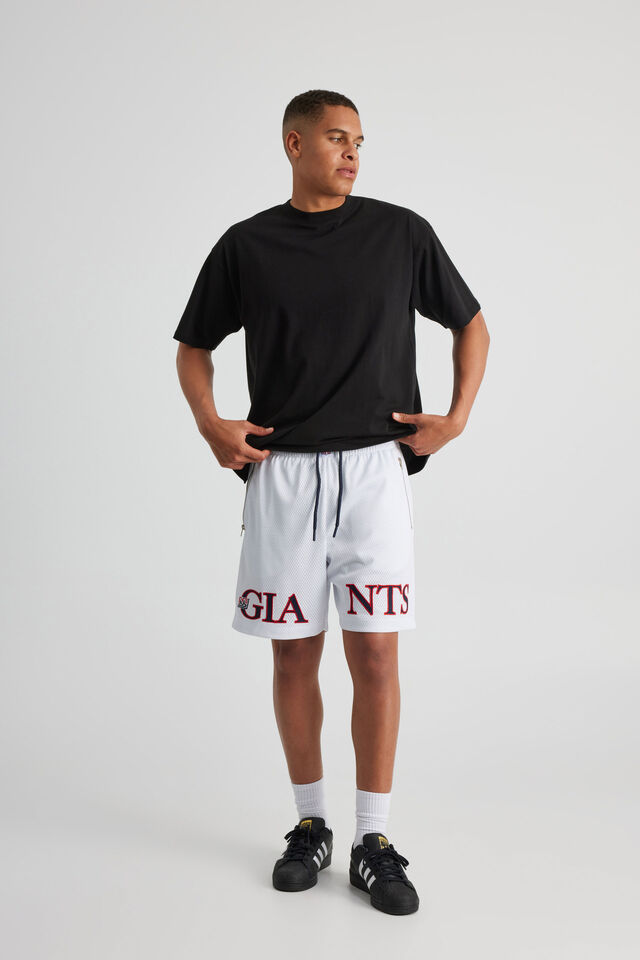 Nfl Basketball Short, LCN NFL WHITE/NY GIANTS LARGE