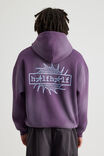 Half Half Hoodie, HH WASHED DEEP GRAPE/HEATWAVE - example image 3