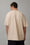 Oversized Music Merch T Shirt, LCN BRA BEIGE/TUPAC GET AROUND - alternate image 3