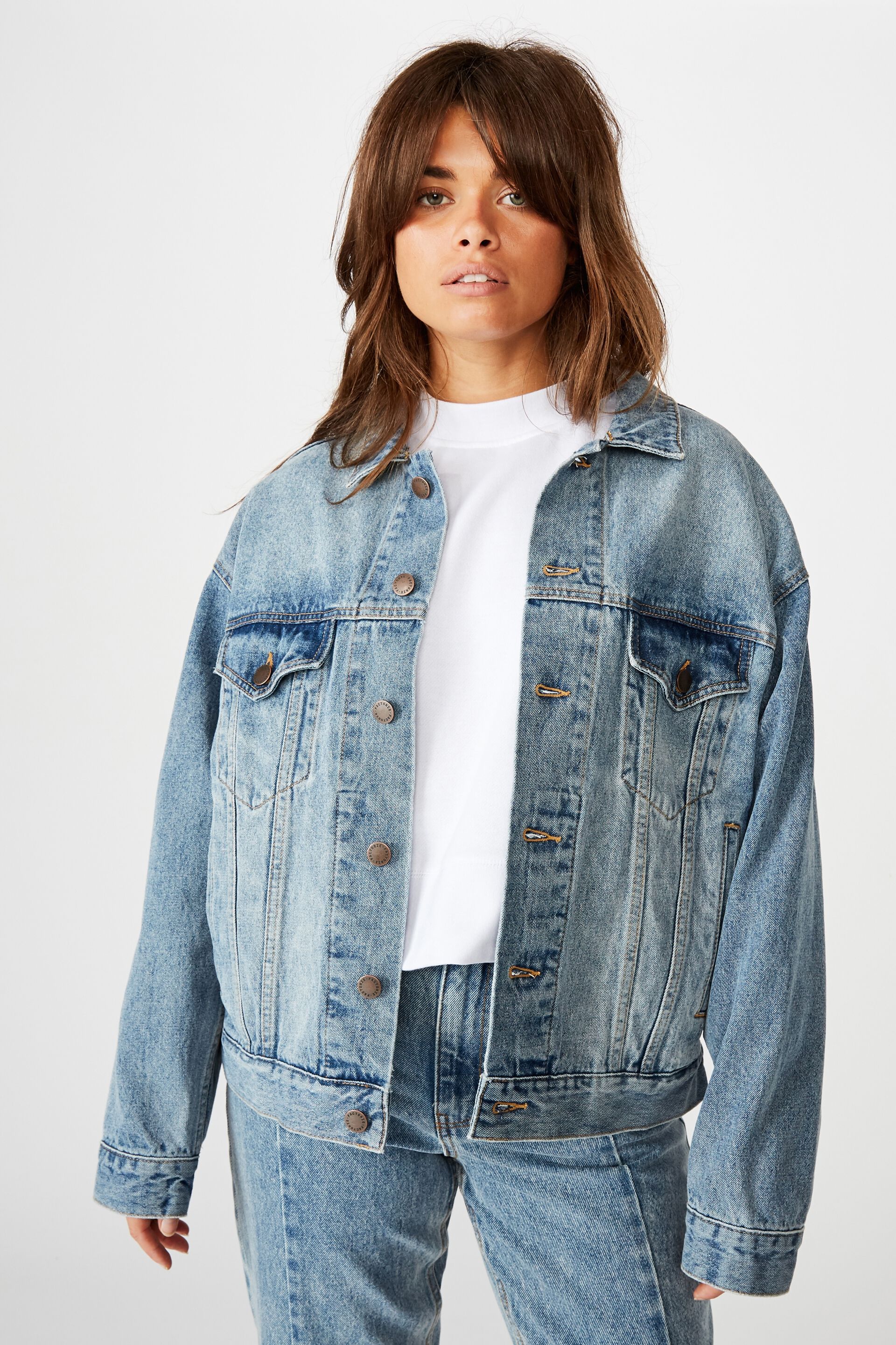 denim jacket for women oversized
