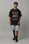 Oversized Music Merch T Shirt, LCN MT WASHED BLACK/WU TANG - alternate image 4