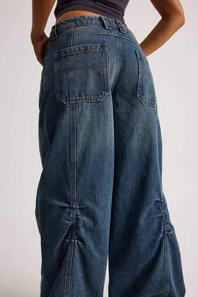 Panelled Barrel Jean, DIRTY INDIGO