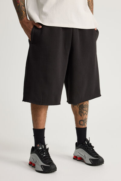 Baggy Track Short, BLACK