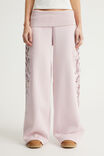 Wide Waistband Trackpant, NTN PINK DUST/GOTHIC SCRIPT - example image 4