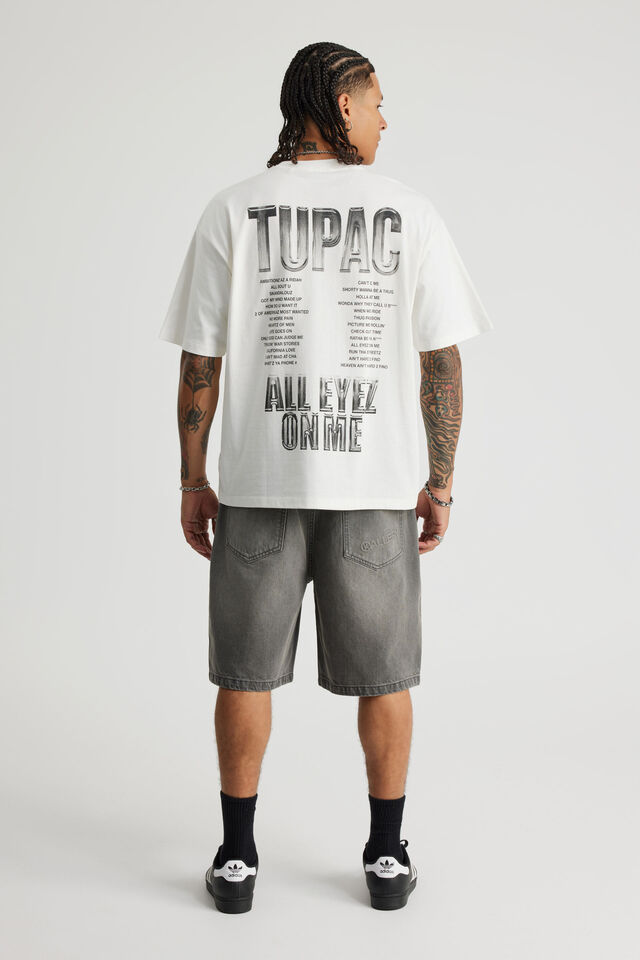 Open Gallery Baggy Denim Short, SMOKEY GREY