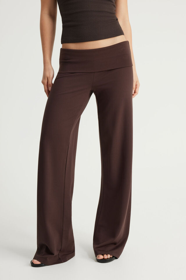 Roll Waistband Pant, UMBER