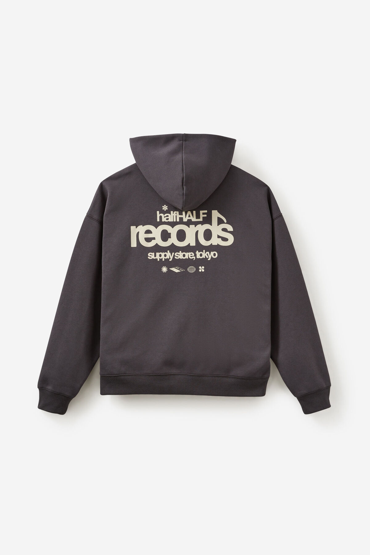 Half Half Zip Thru Hoodie