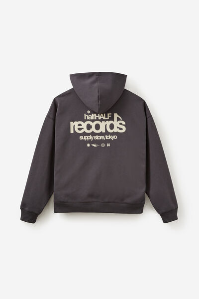 Half Half Zip Thru Hoodie, HH SLATE/HALF HALF SUPPLY STORE