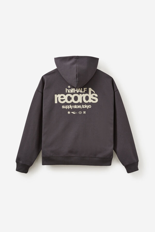 Half Half Zip Thru Hoodie, HH SLATE/HALF HALF SUPPLY STORE