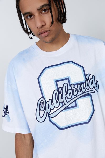 Oversized Graphic T Shirt, TIE DYE/CALIFORNIA