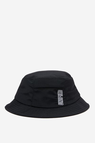 Unified Collective Pocket Bucket Hat, BLACK