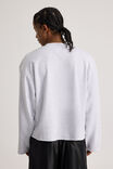 Open Gallery Loopback Crew, OG SILVER MARLE/SELF EMBOSSED - alternate image 3