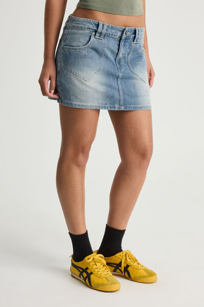 Dakota Denim Skirt, ISLAND BLUE