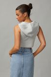 Sleeveless Hooded Knit Tank, GREY MORNING - alternate image 3