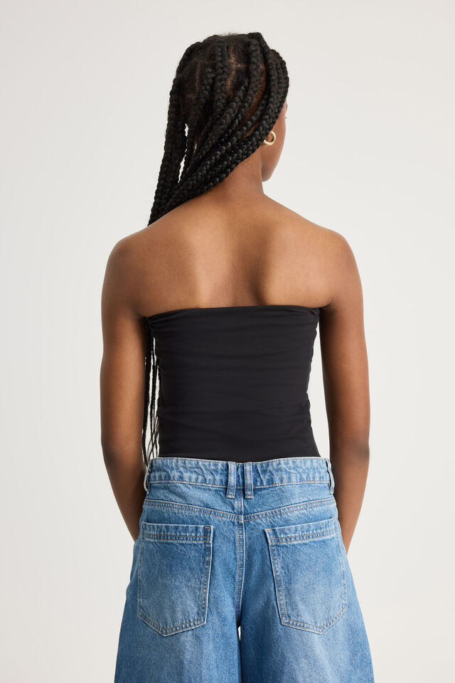 Authentics Longline Bandeau, BLACK