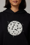 Graphic Hoodie, BLACK/DISCO BALL - alternate image 4